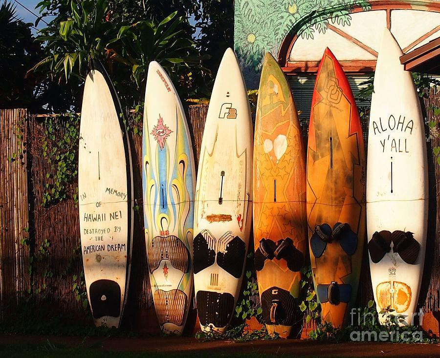 Paia Surfboards Painting by Janet McDonald