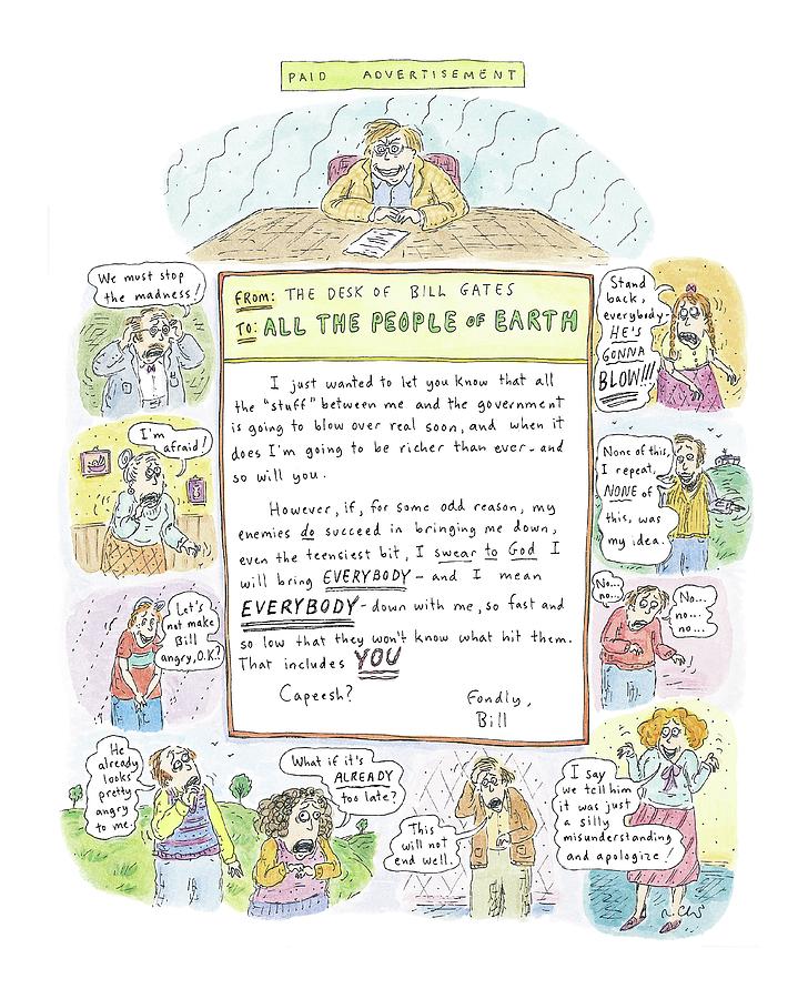 paid Advertisement Drawing by Roz Chast