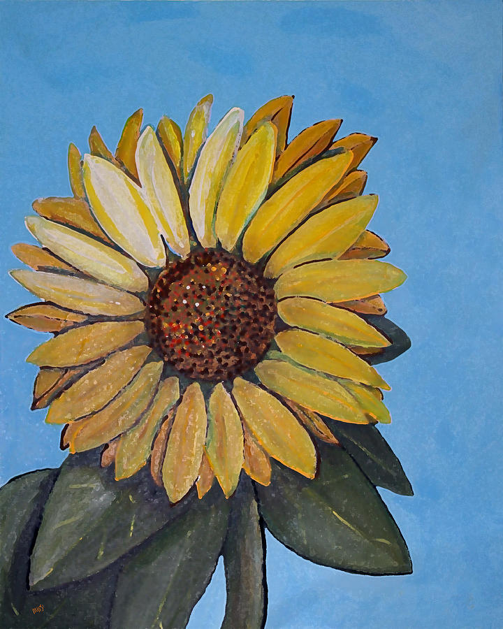 Sunflower Painting - Paiges Sunflower by Maura Satchell