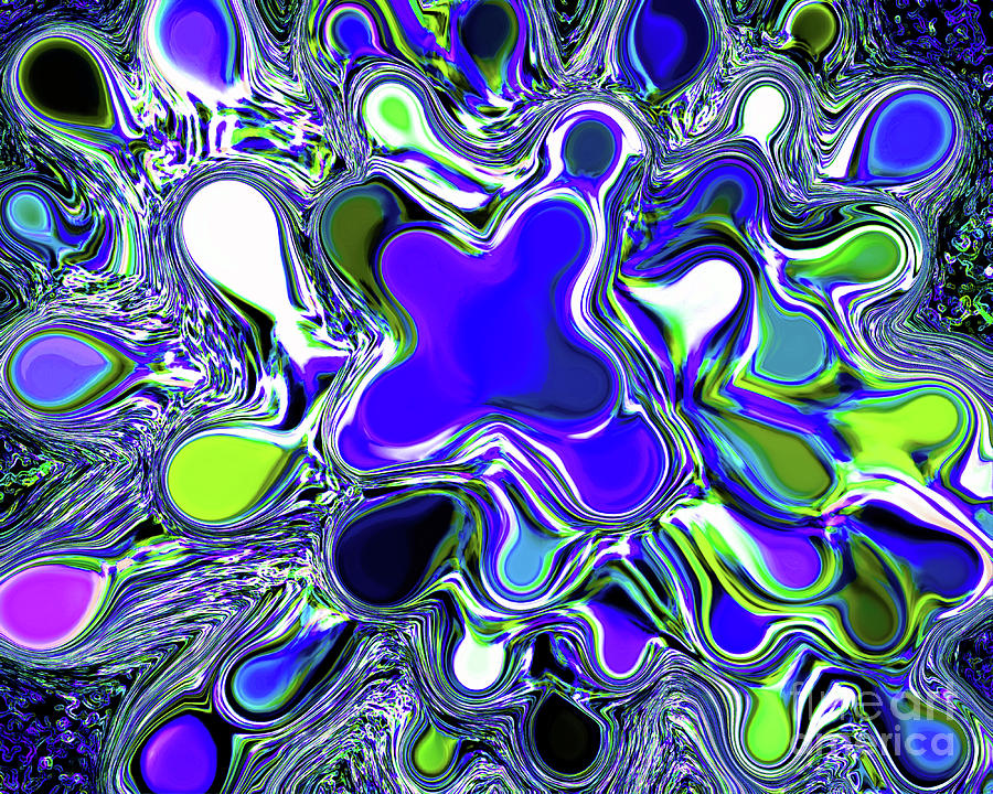 Abstract Photograph - Paint ball Color Explosion Blue by Andee Design