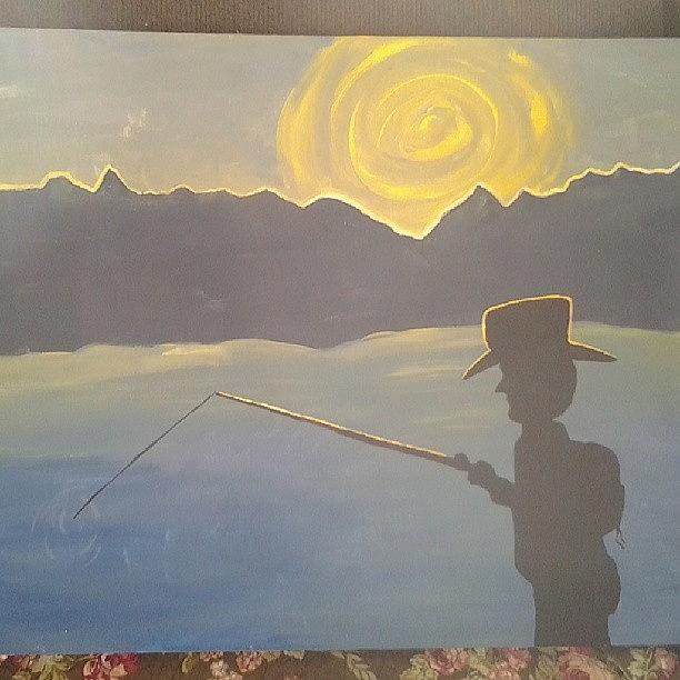 Mountain Photograph - #paint #painting #relaxing #fishing by Laura Vaillancourt