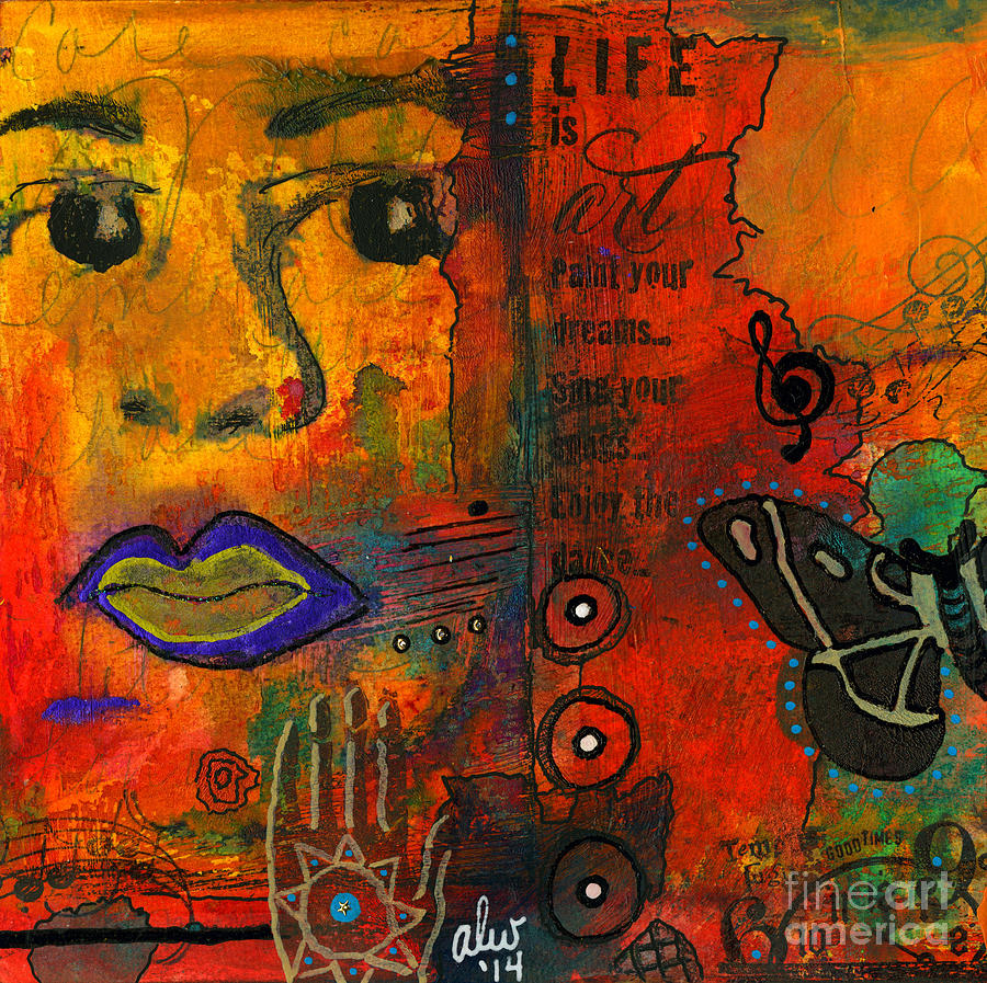 Paint your Dreams Angela Mixed Media by Angela L Walker