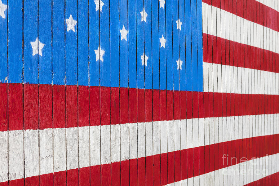 Painted American Flag Photograph by Bryan Mullennix