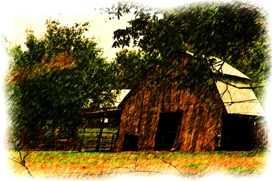 Painted barn Photograph by Ronald Olivier - Pixels