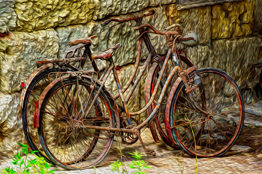 Painted Bikes Photograph by Debra and Dave Vanderlaan