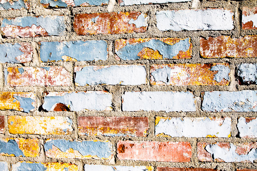 Brick Photograph - Painted Brick by Audreen Gieger