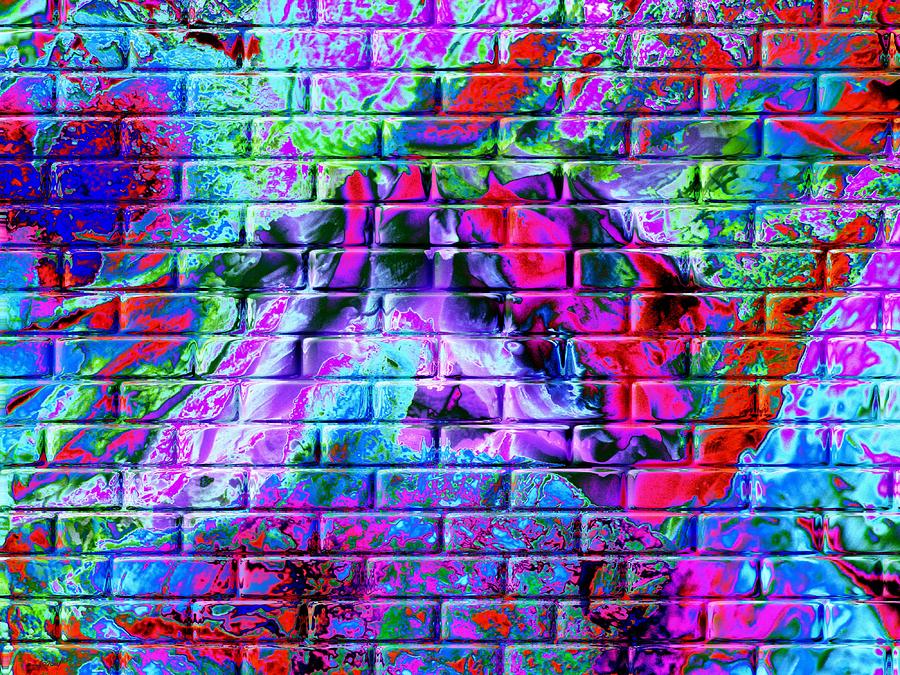 Brick Wall Abstract Digital Art by Maciek Froncisz