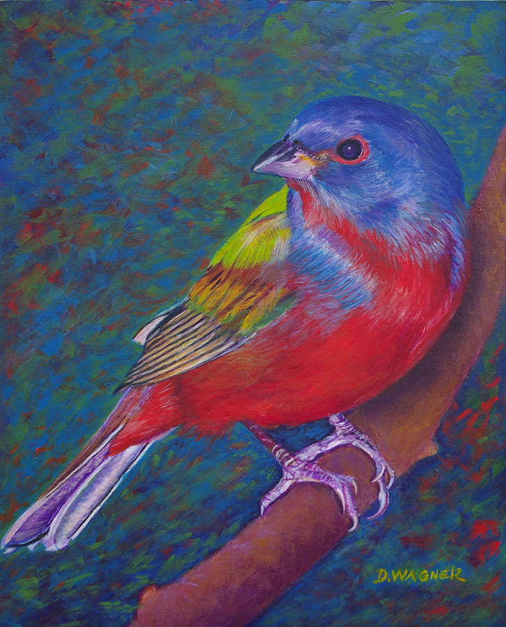 Painted Bunting Painting by Denise Wagner - Pixels