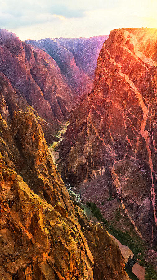 Painted Canyon Digital Art by Rick Wicker