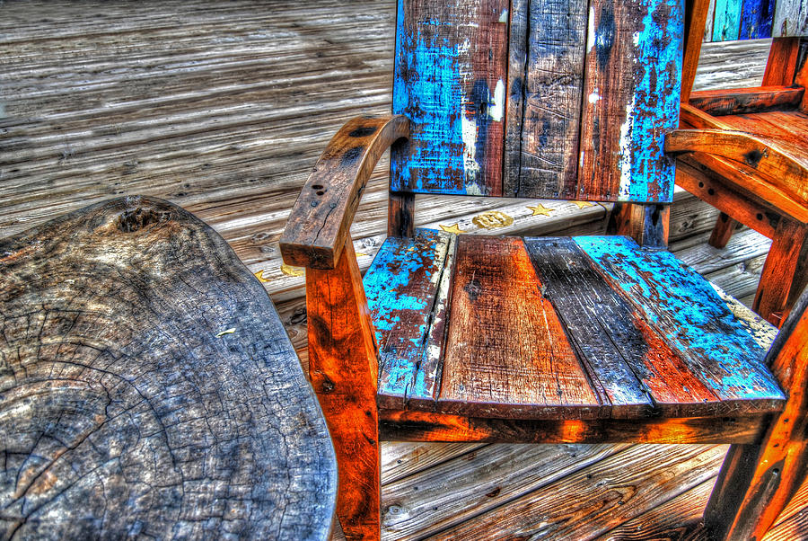 Painted Chairs 2 Digital Art by Michael Thomas