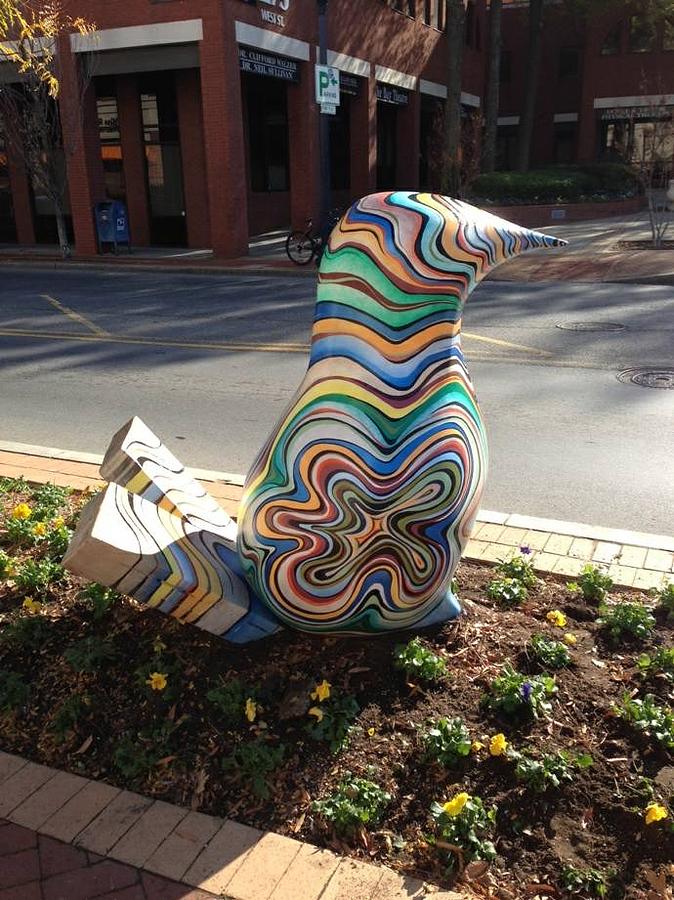 Painted Chicken Sculpture for City of Annapolis Painting by Matt Mercer