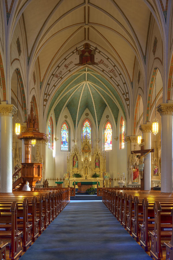 Texas Hill Country Images Photograph - Painted Churches of Texas - St. Marys Cathedral 4 by Rob Greebon