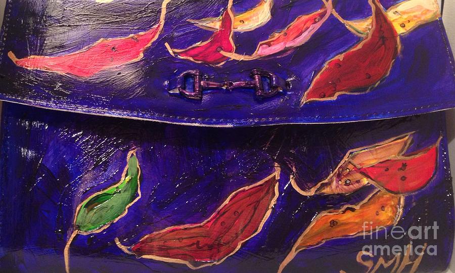 Painted Clutch Purse Titled Fallen Into Place Painting by Sherry Harradence
