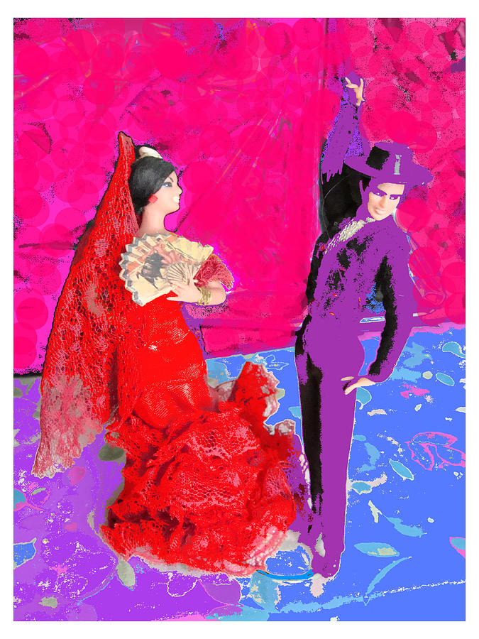 The Flamenco Dancers Mixed Media by Stacie Siemsen