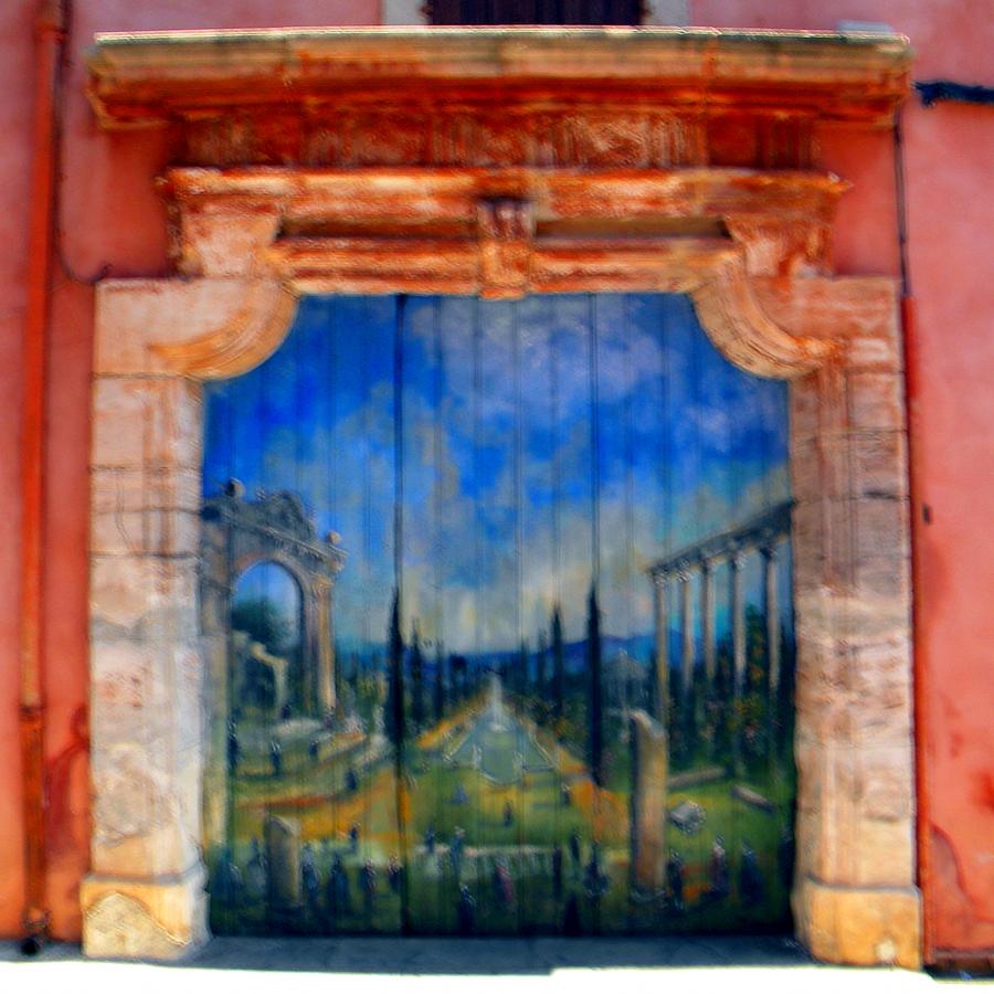 Painted door in Roussillon Photograph by Manuela Constantin