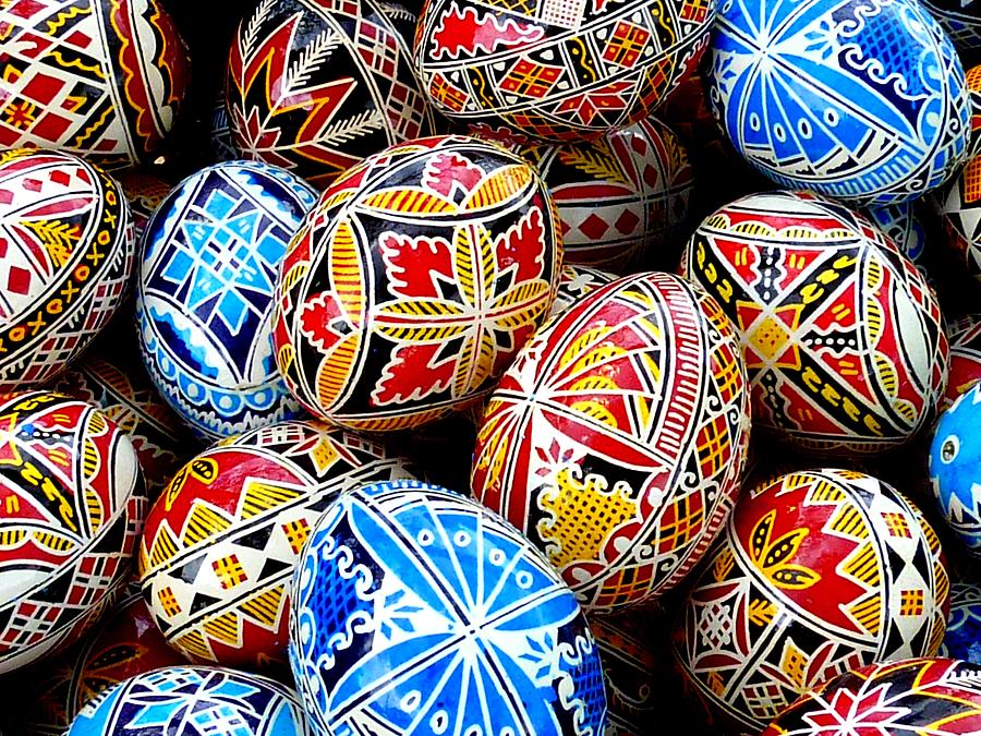 Painted Easter eggs, Romania Photograph by Frans Sellies
