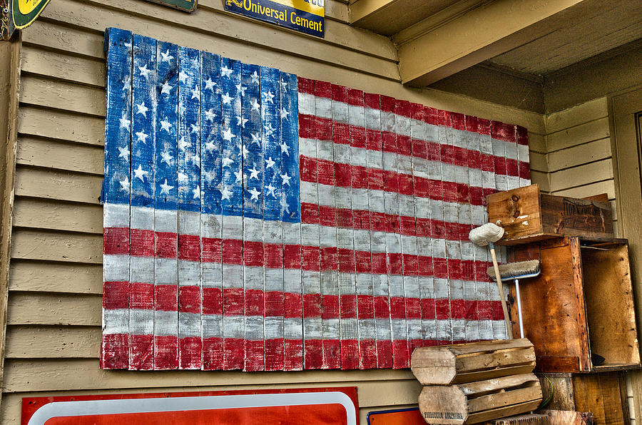 Painted Flag Photograph by Allen Carroll