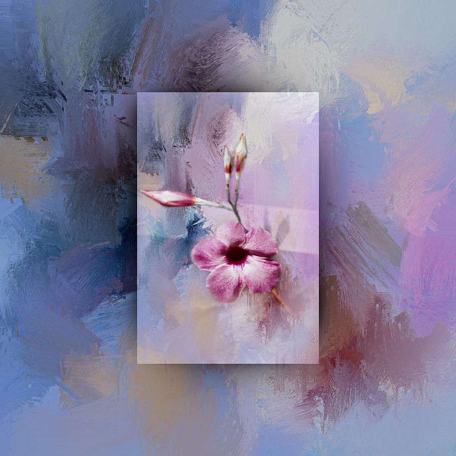 Painted Flowers Layered Photograph by Judy Hall-Folde