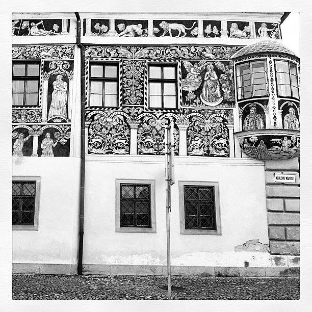 Architecture Photograph - Painted House #iphone #4s #paintedhouse by Jan Kratochvil