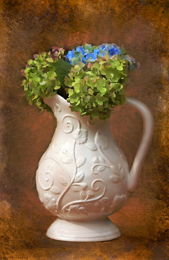 Painted Hydrangeas Photograph by Trina  Ansel