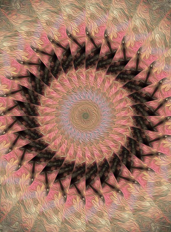 Painted Kaleidoscope 18 Digital Art by Rhonda Barrett