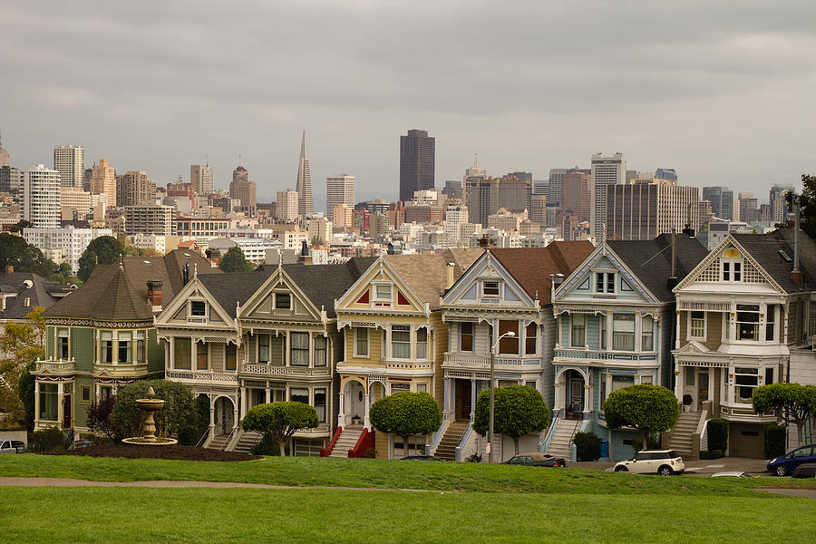 Painted Ladies Row Houses And San Francisco Skyline Jpldesigns 