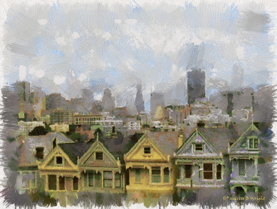 Painted Ladies - San Francisco Photograph by Paulette B Wright
