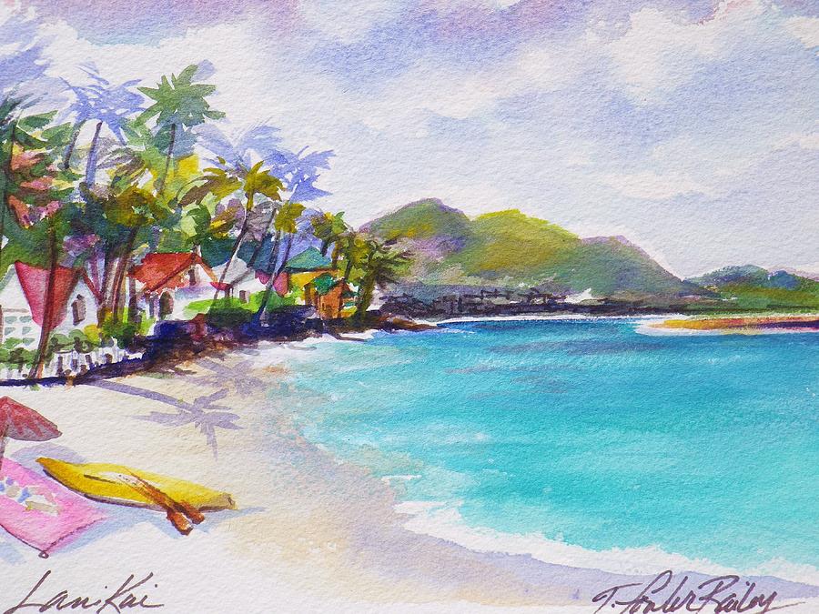 Lanikai Painting - Painted on the Beach Lanikai SOLD  by Tf Bailey