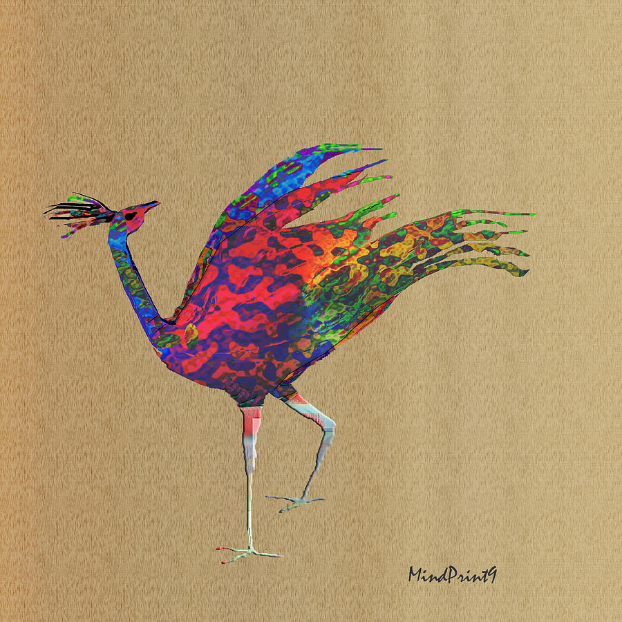 Painted Peafowl Digital Art by Asok Mukhopadhyay