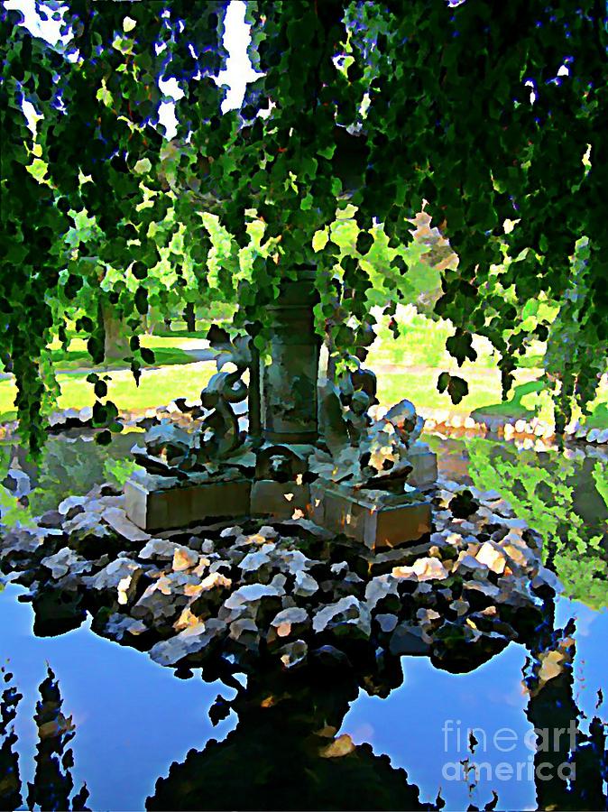 Landscape Painting - Painted Pond Halifax Public Gardens by John Malone