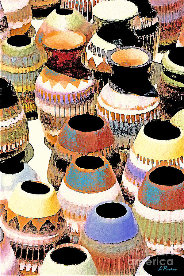 Painted Pots of the Southwest Photograph by Linda Parker