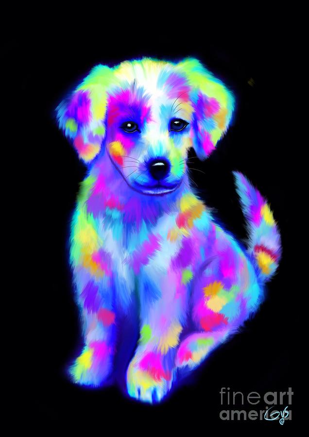 Painted Pup 2 Painting by Nick Gustafson