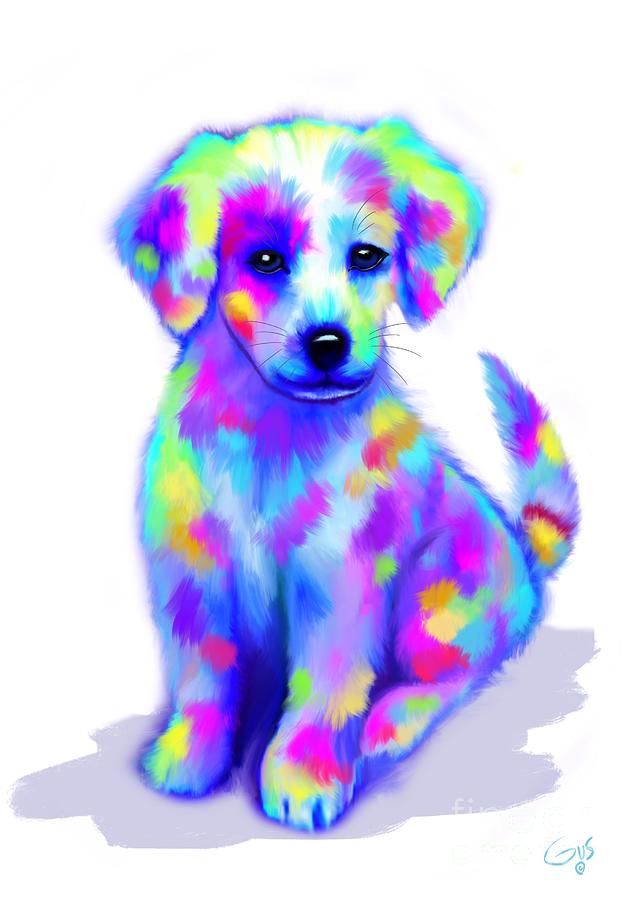 Painted Pup Painting by Nick Gustafson