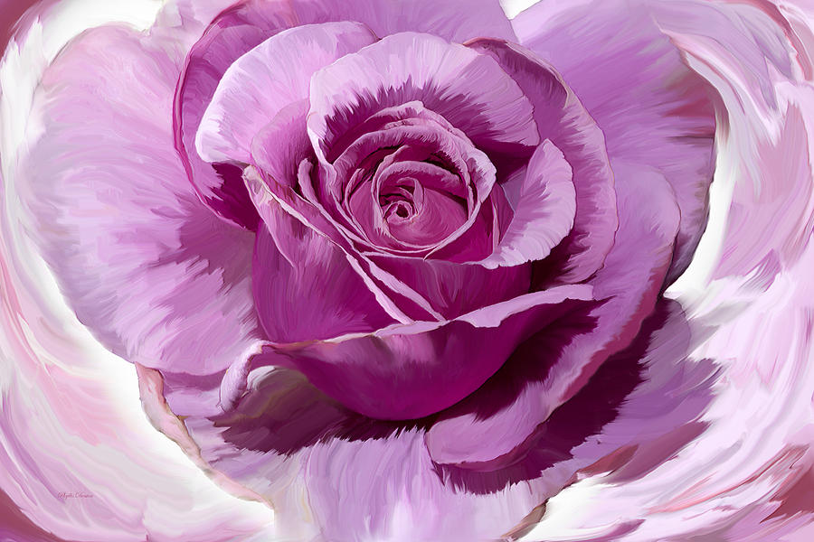 Painted Purple Rose  Photograph by Phyllis Denton