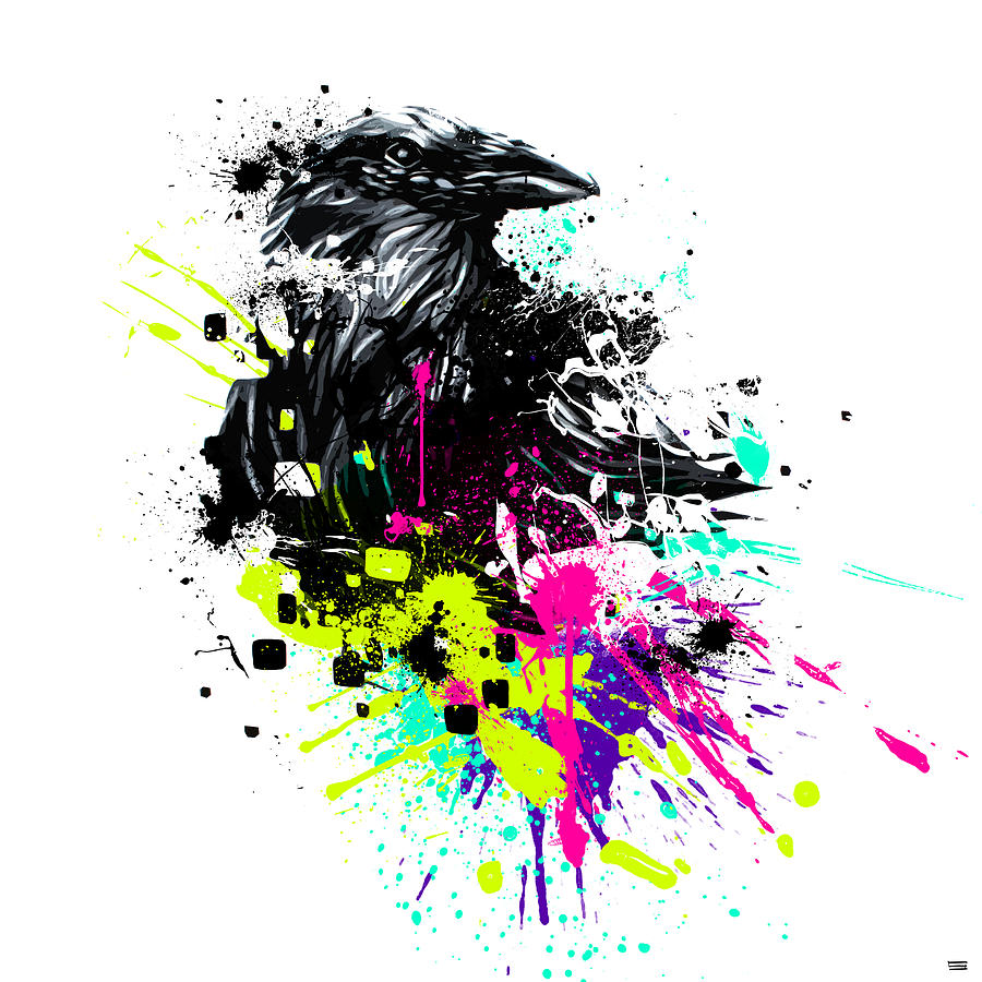 Painted Raven Digital Art