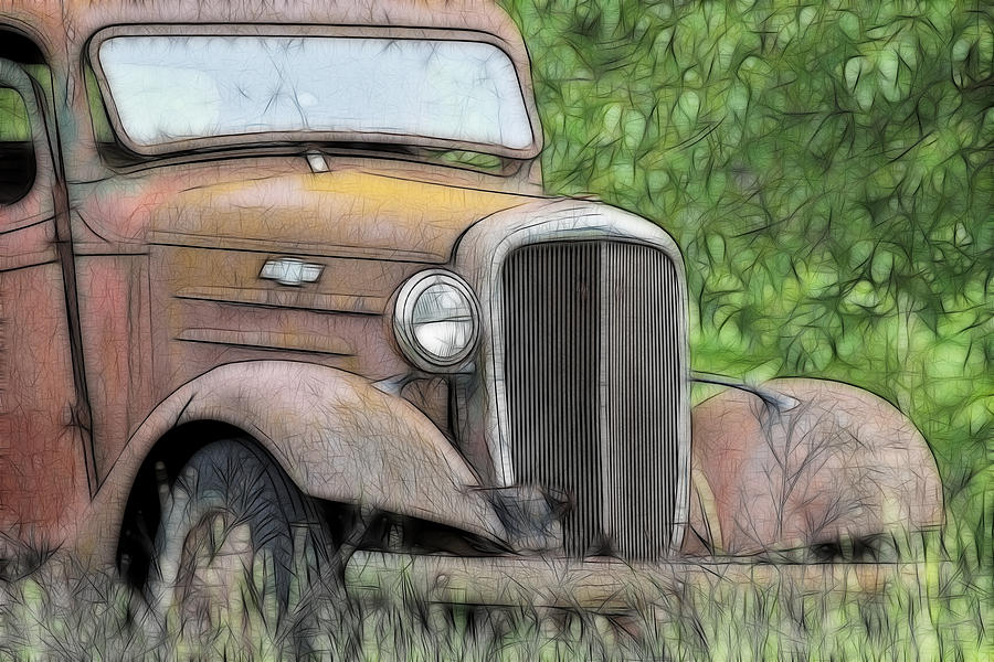 Painted Rustic Truck Photograph by Athena Mckinzie