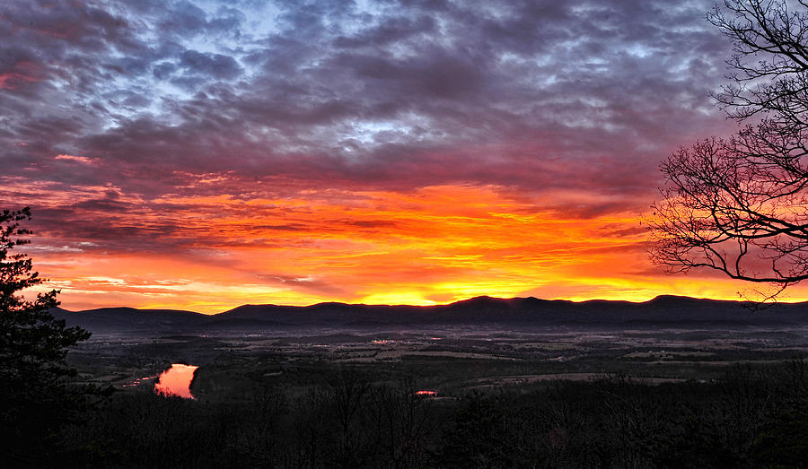 Painted Shenandoah Sunrise Photograph by Lara Ellis