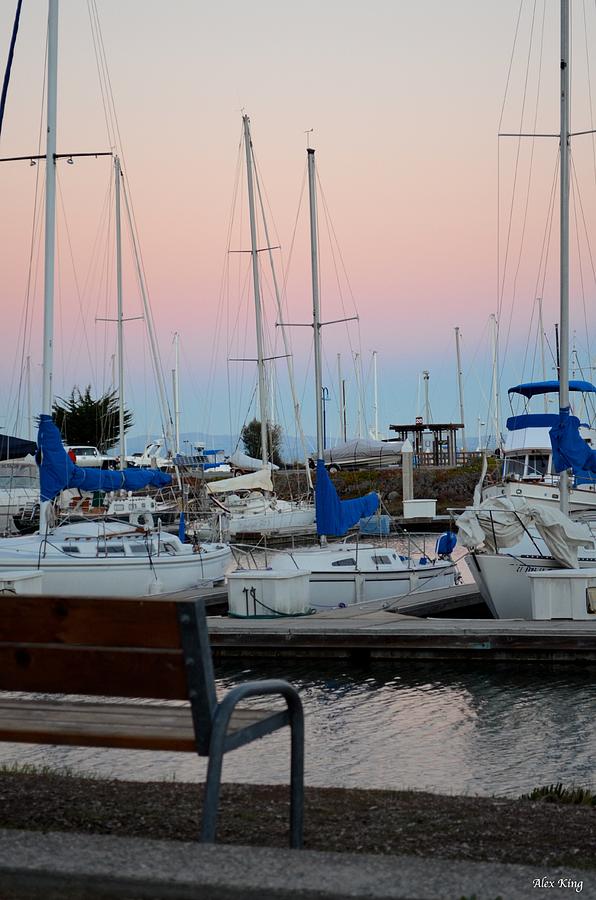 Painted Sky By at the Marina Photograph by Alex King