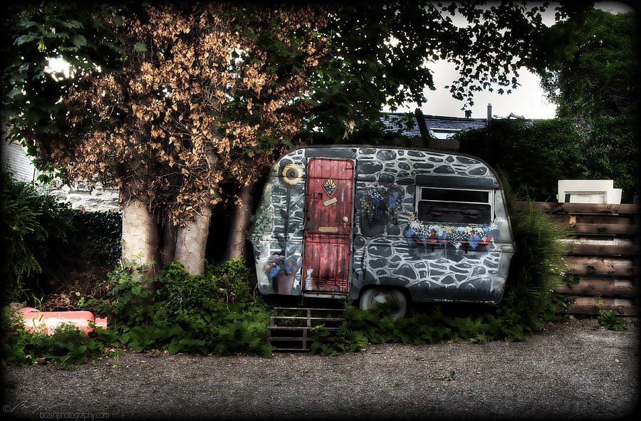 Painted Travel Trailer Photograph by B Cash