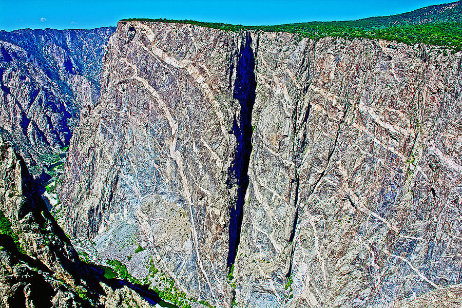 Painted Wall-2300 foot Cliff in Black Canyon of the Gunnison National Park-Colorado Photograph by Ruth Hager
