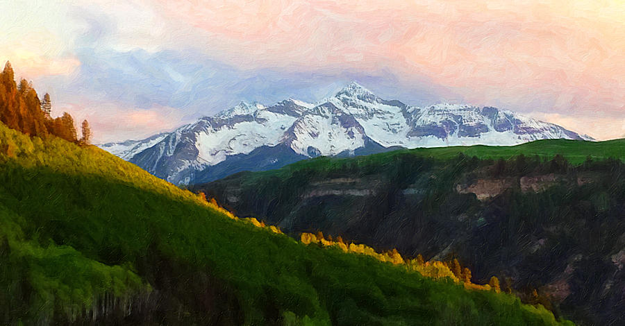 Painted Wilson Sunset Digital Art by Rick Wicker