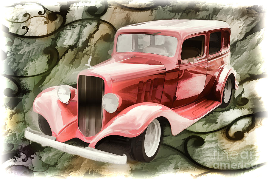 Painting 1933 Chevrolet Chevy Sedan Classic Car in Color  3161.0 Painting by M K Miller