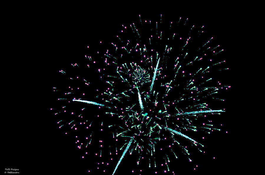 Painting 2 Fireworks Photograph by Teresa Blanton