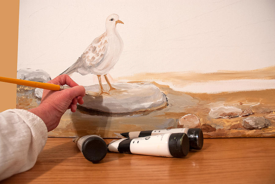Painting A Dove Painting by Lena Wilhite