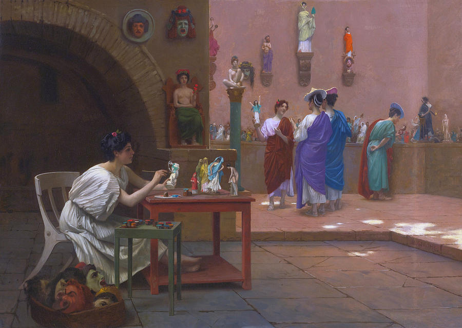Jean-leon Gerome Painting - Painting Breathes Life into Sculpture by Jean-Leon Gerome
