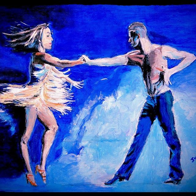 Dance Photograph - #painting #dance #dancer 
#salsa by Judy Kay