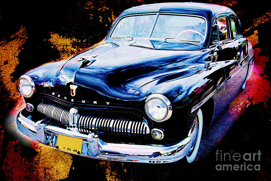 Painting of a 1949 Mercury Classic Car in Color 3193.02 Painting by M K Miller