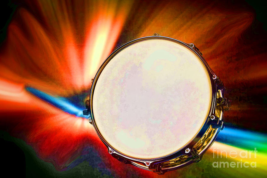 Painting of a Snare Drum for drum set in Color 3246.02 Painting by M K Miller