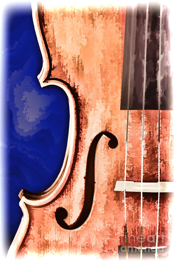 Painting of a Viola Violin Side in Color 3373.02 Painting by M K Miller