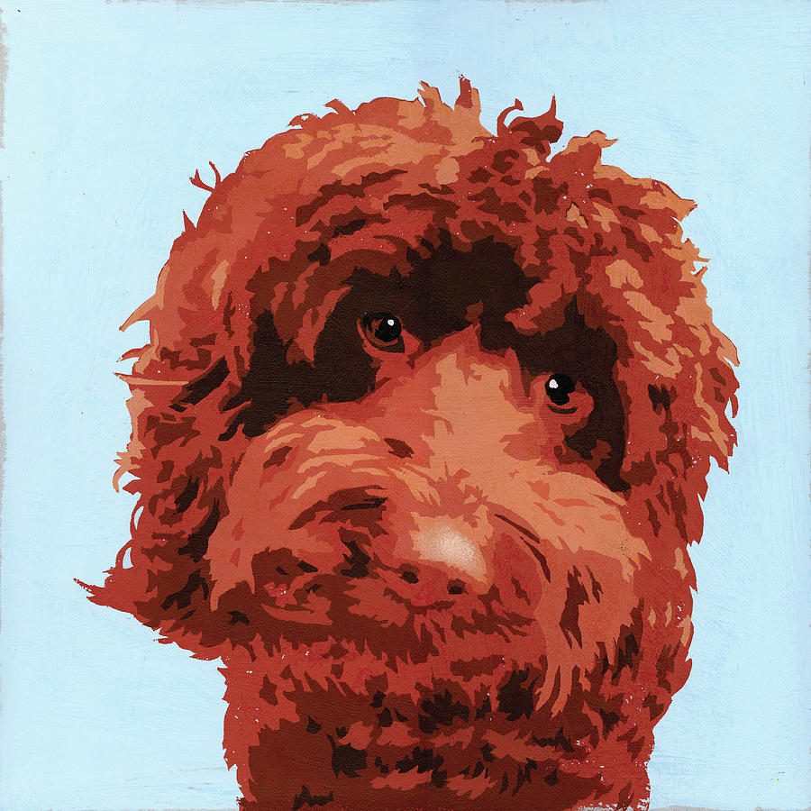Painting Of Brown Barbet Dog Painting by Ikon Ikon Images Painting Of Brown Barbet Dog Painting by Ikon Ikon Images